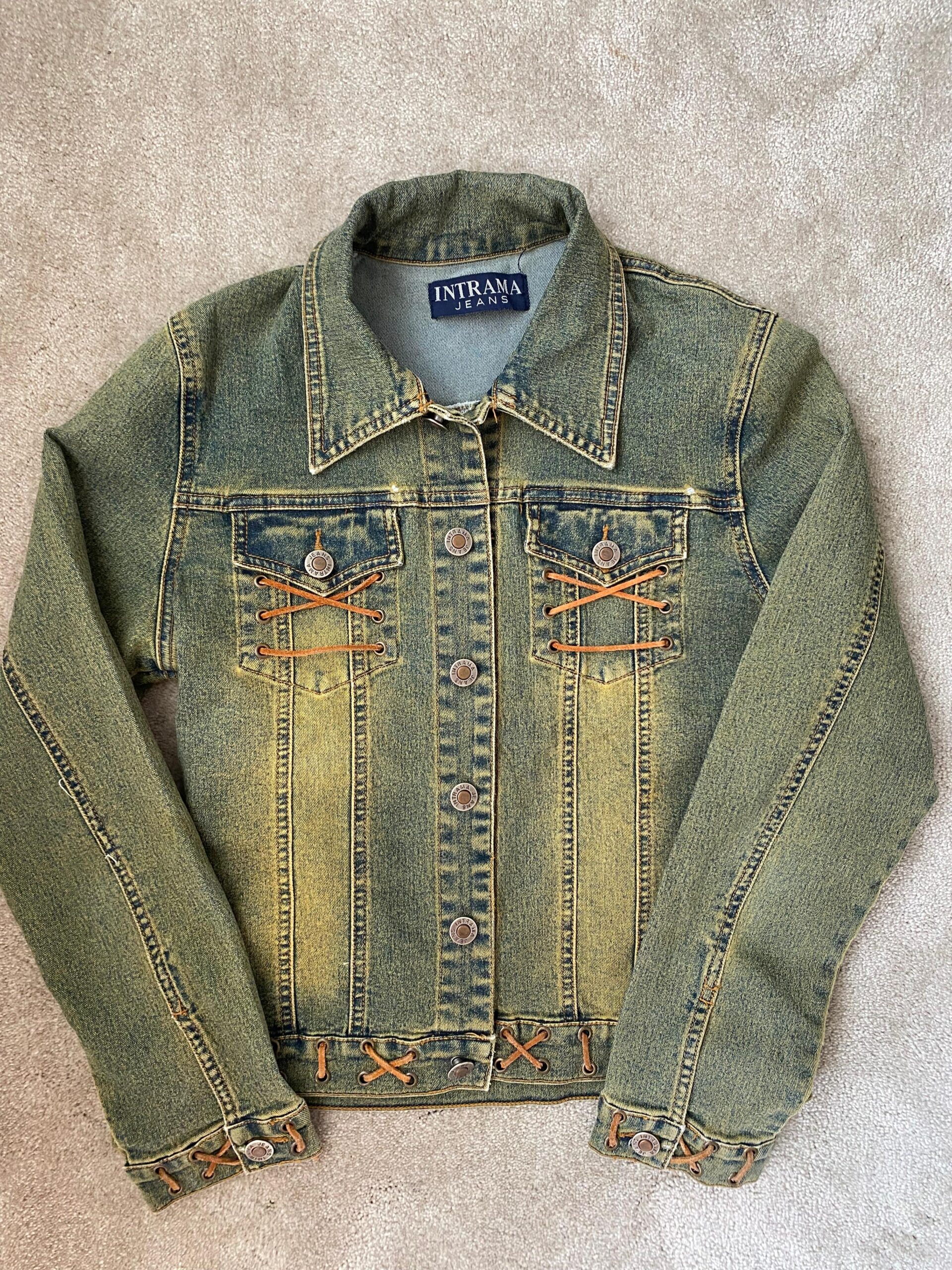 green hue denim jacket green hue denim jacket