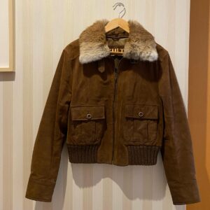 Home biker suede jacket